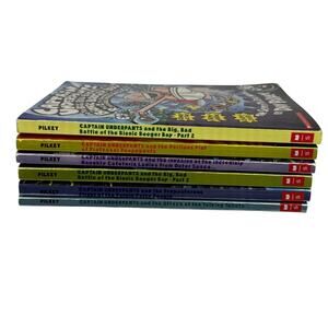 Captain Underpants Paperback Books Dav Pilkey 6 Book Lot Kid Humor Funny Fiction